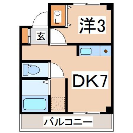 郡山駅 徒歩22分 5階の物件間取画像